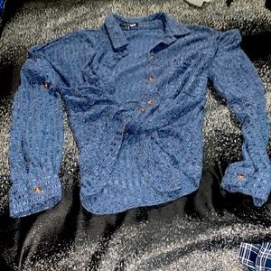 Fashion nova blue top xs